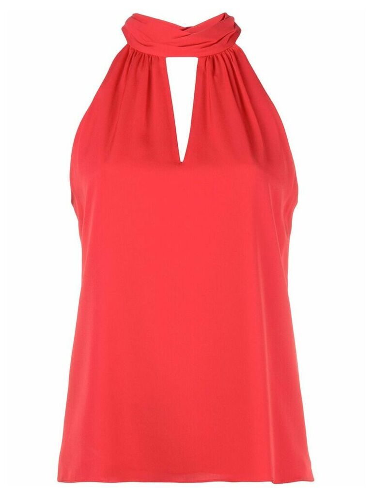 Milly key-hole neck blouse - Red