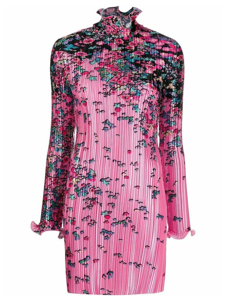 Givenchy floral-print pleated dress - PINK