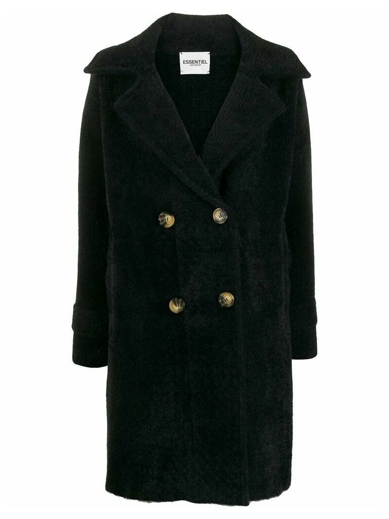 Essentiel Antwerp double-breasted coat - Black