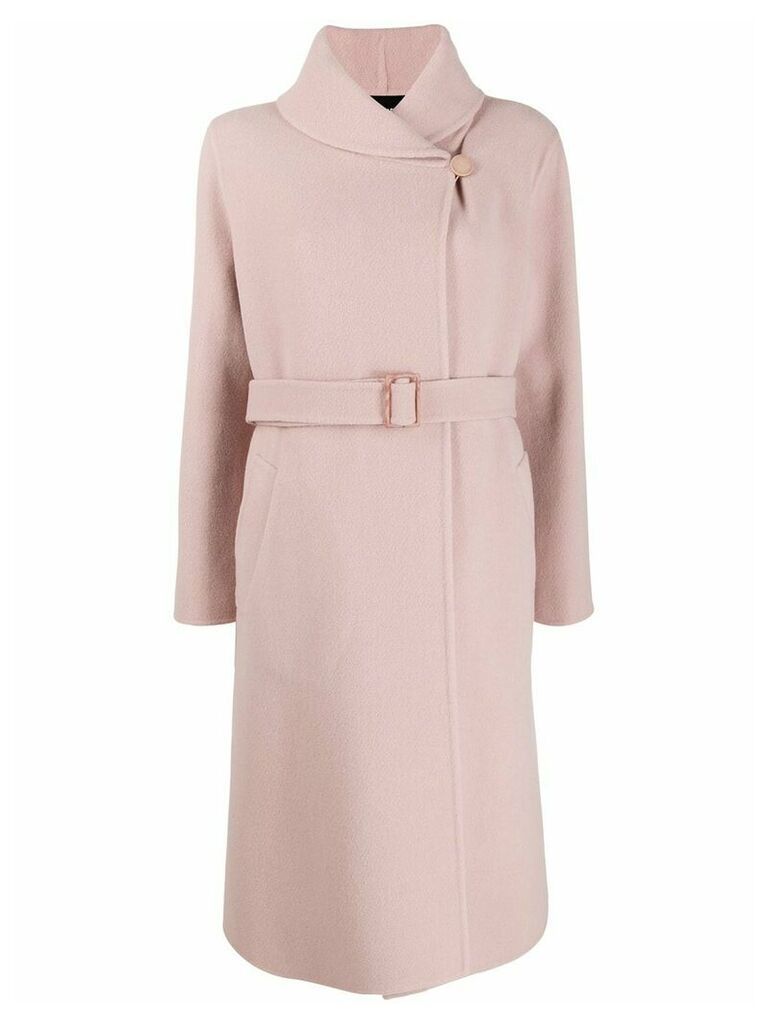 Giorgio Armani belted trench coat - PINK