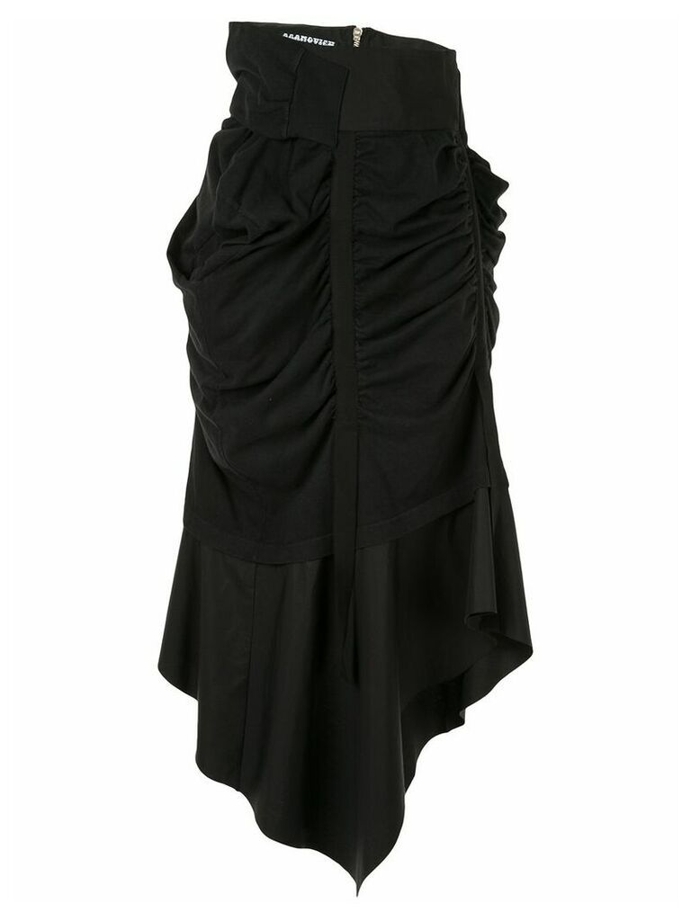 Aganovich asymmetric draped skirt - Black