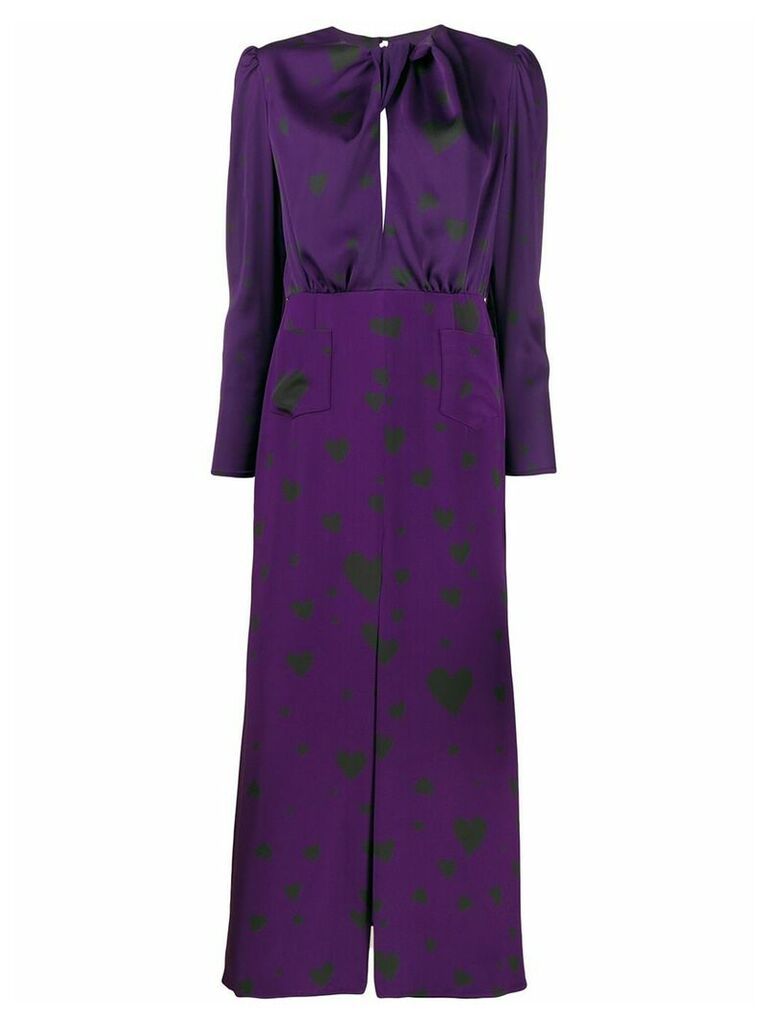 Racil heart print midi dress - Purple