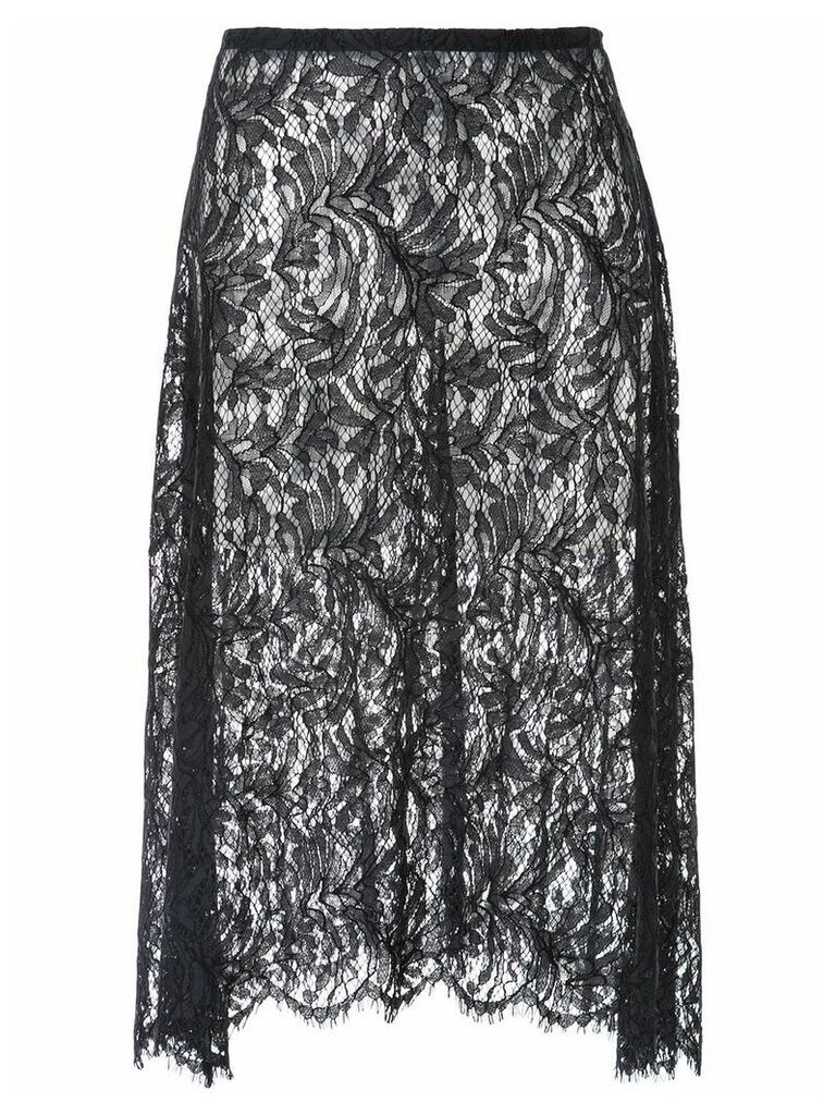 Goen.J high-waisted lace skirt - Black