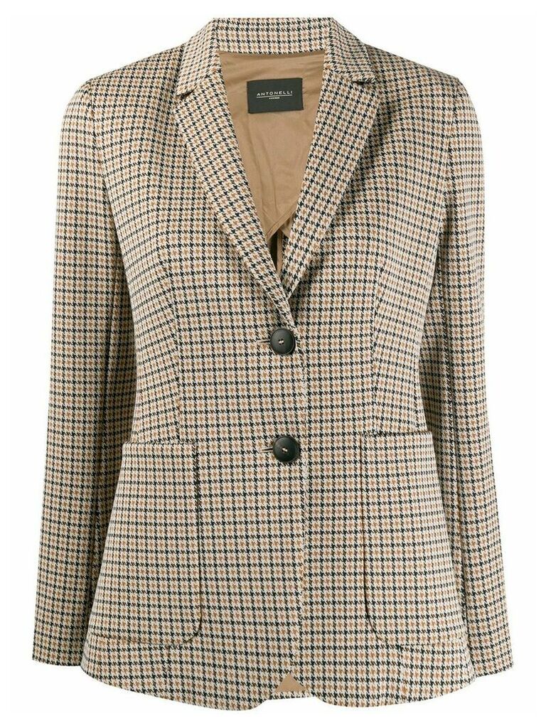 Antonelli hounds-tooth tailored blazer - Brown