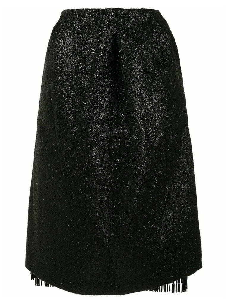 Rochas lurex tassel skirt - Black