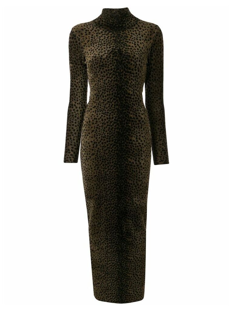 Alexander Wang leopard print dress - Brown
