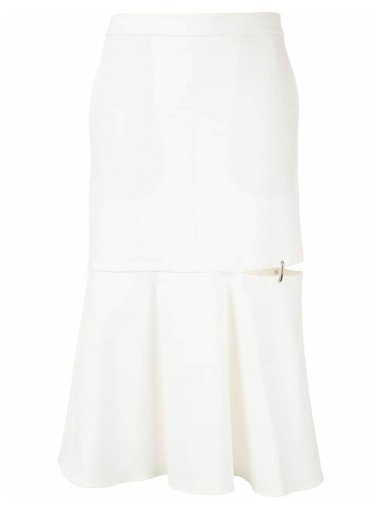 Tibi Anson slit detail skirt - White