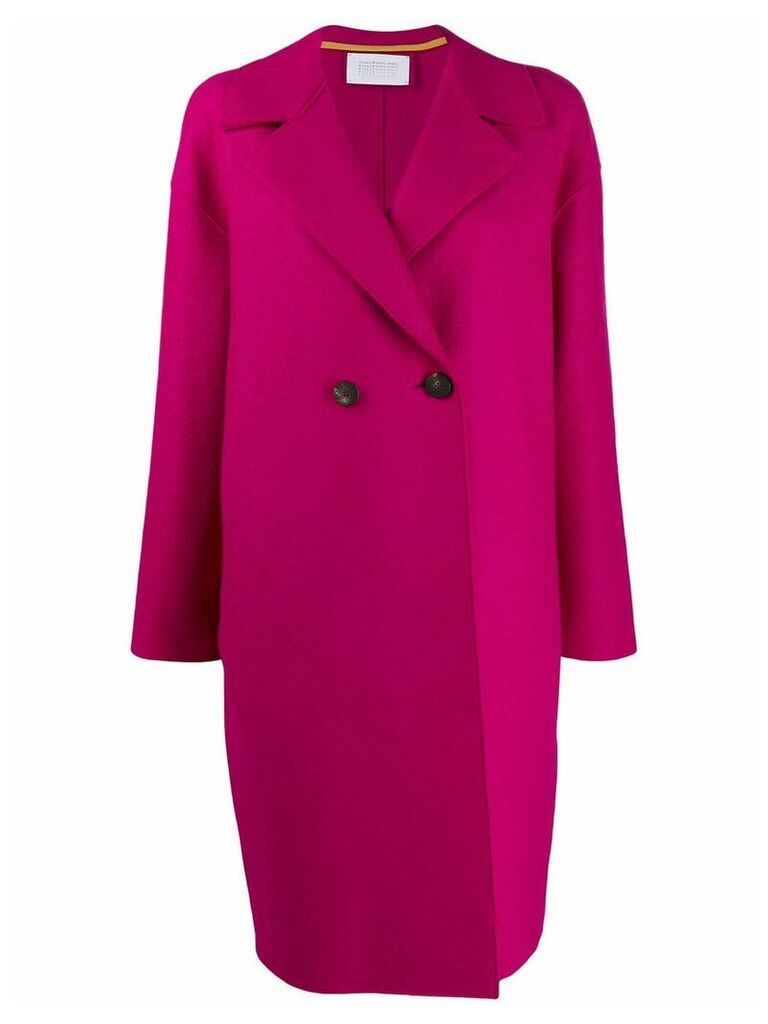 Harris Wharf London double breasted cocoon coat - PINK