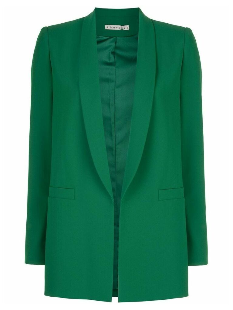 Alice+Olivia Kylie shawl collar blazer - Green