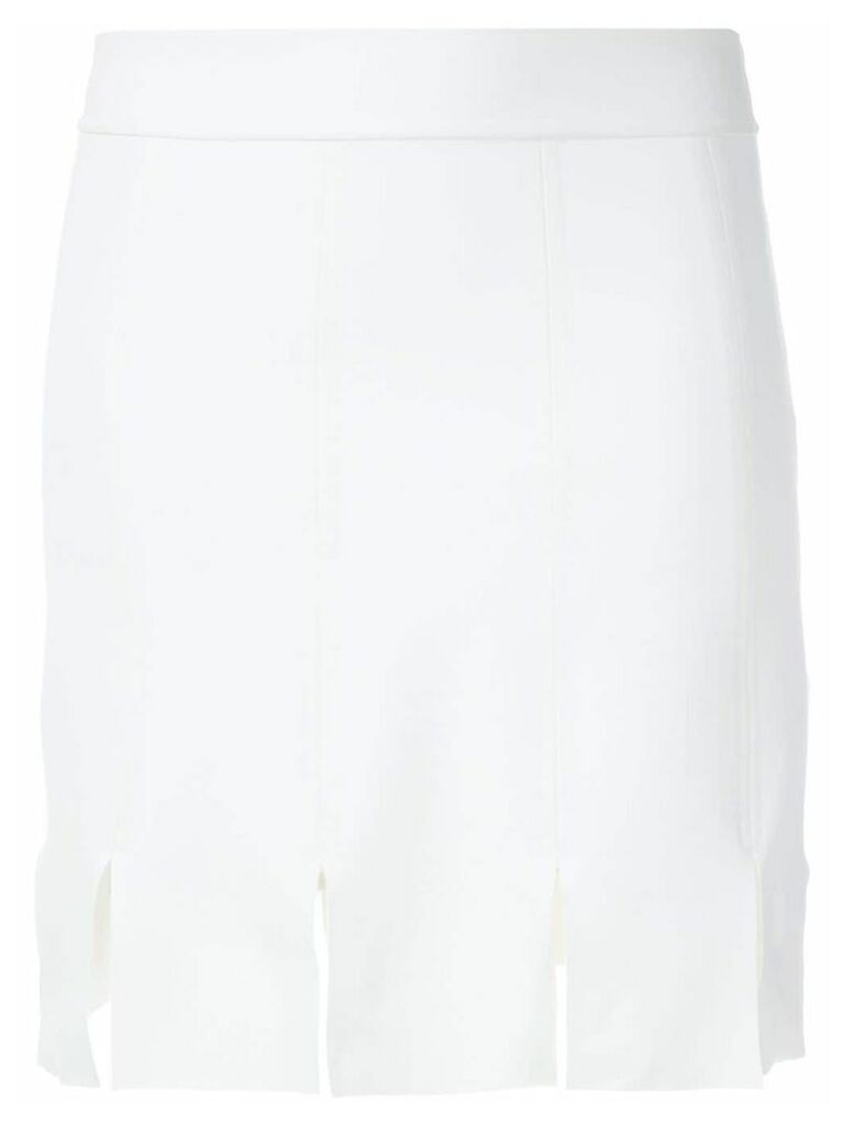 Gloria Coelho multiple slits short skirt - White
