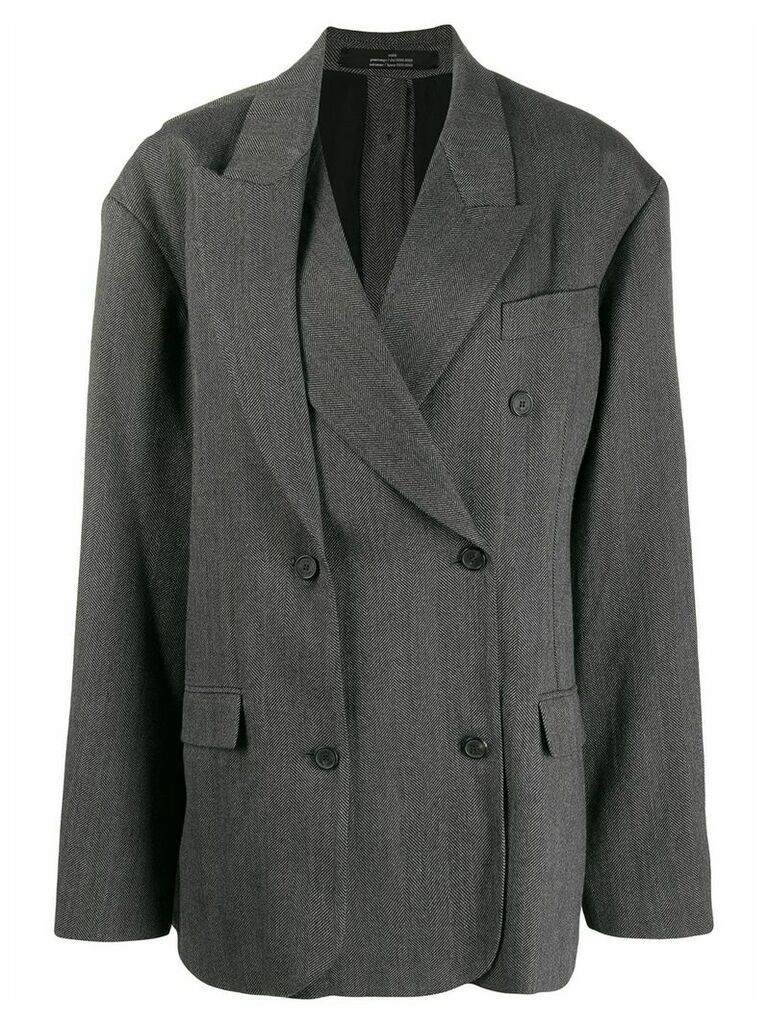 Rokh oversized layered blazer - Grey