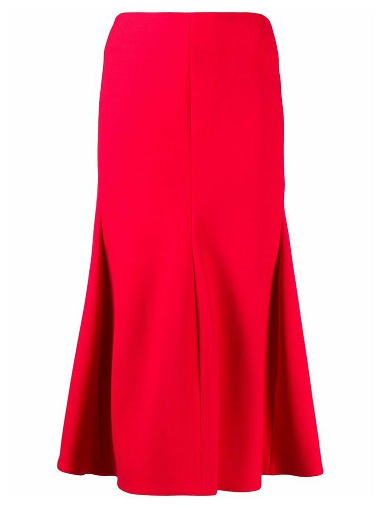 Victoria Beckham high waist midi skirt - Red