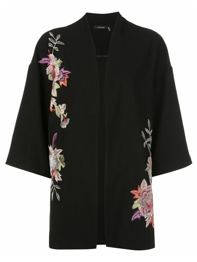 Natori kimono style coat - Black