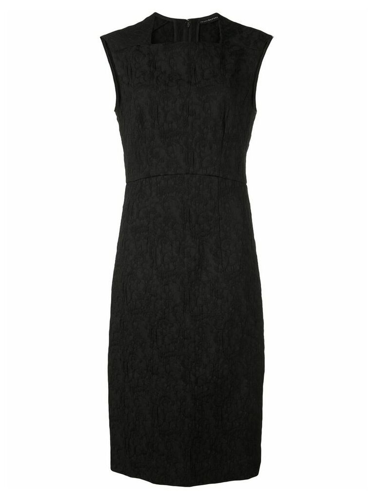 Josie Natori textured shift dress - Black
