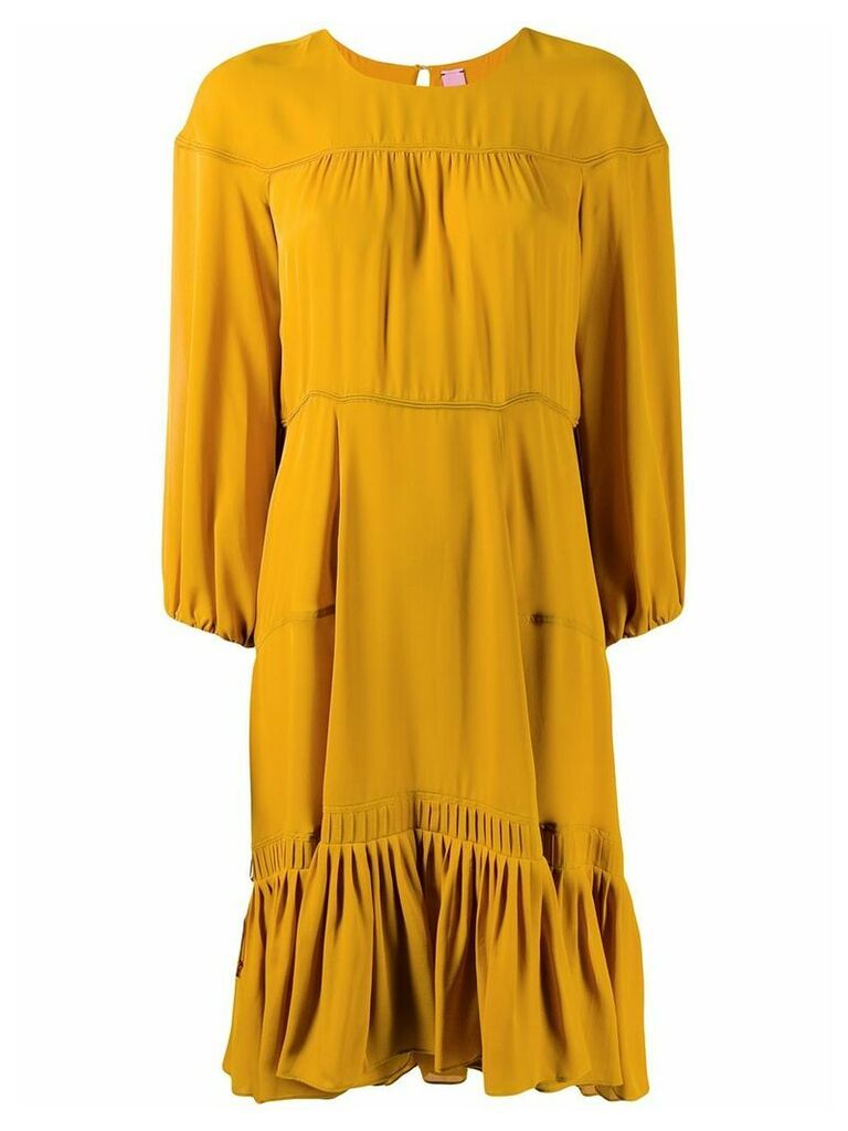 Dorothee Schumacher silk tiered style dress - Yellow