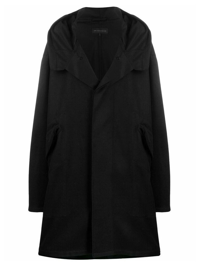 Ann Demeulemeester oversized fit coat - Black