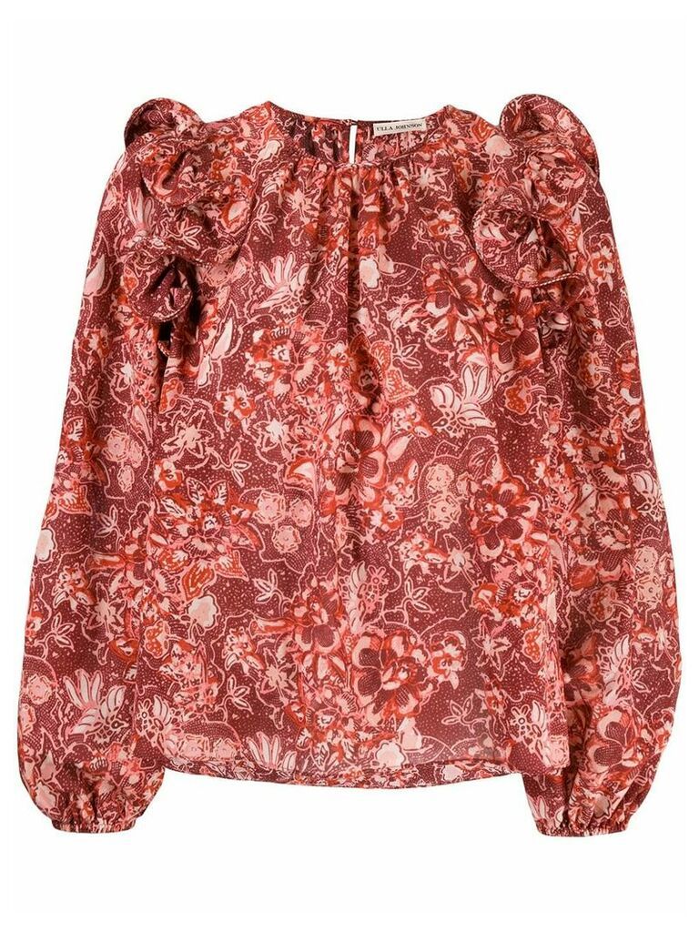 Ulla Johnson floral print blouse - Red