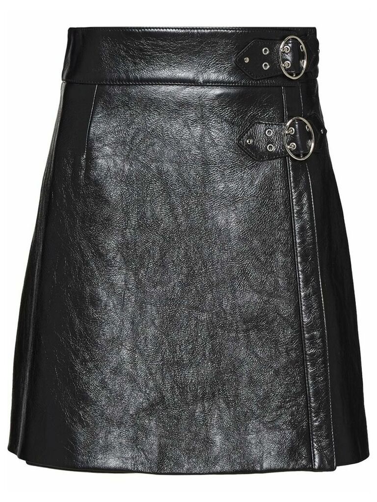 Miu Miu buckled A-line skirt - Black