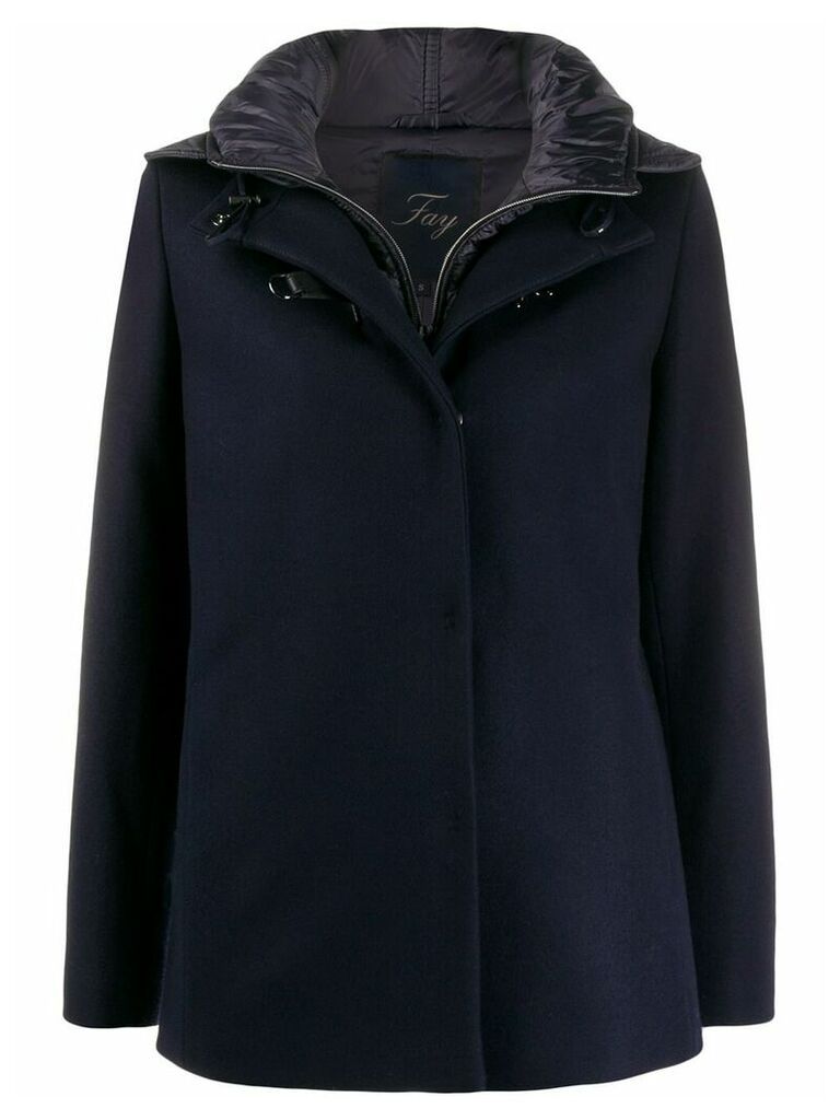 Fay short hooded coat - Blue