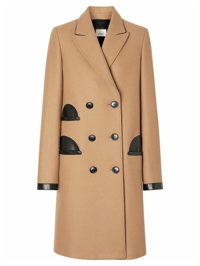 Burberry double-breasted tailored coat - NEUTRALS