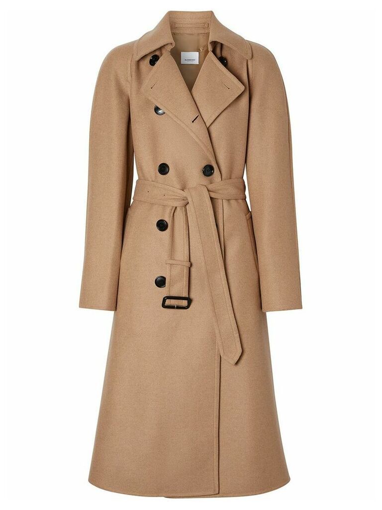 Burberry cashmere double-faced trench coat - NEUTRALS