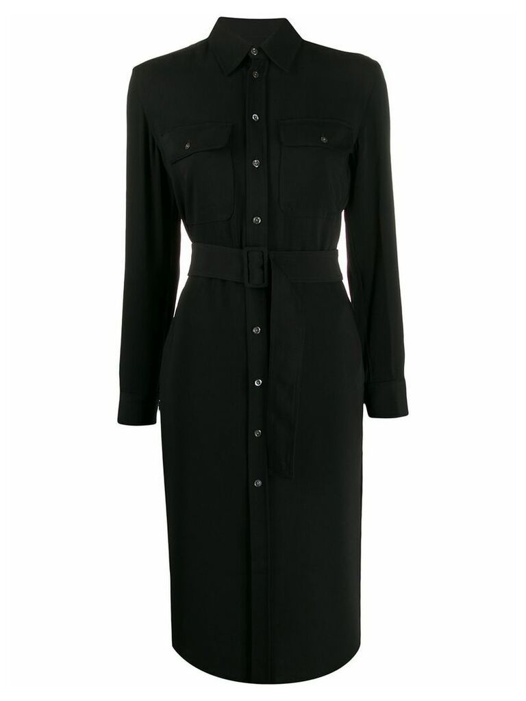 Polo Ralph Lauren belted shirt midi dress - Black