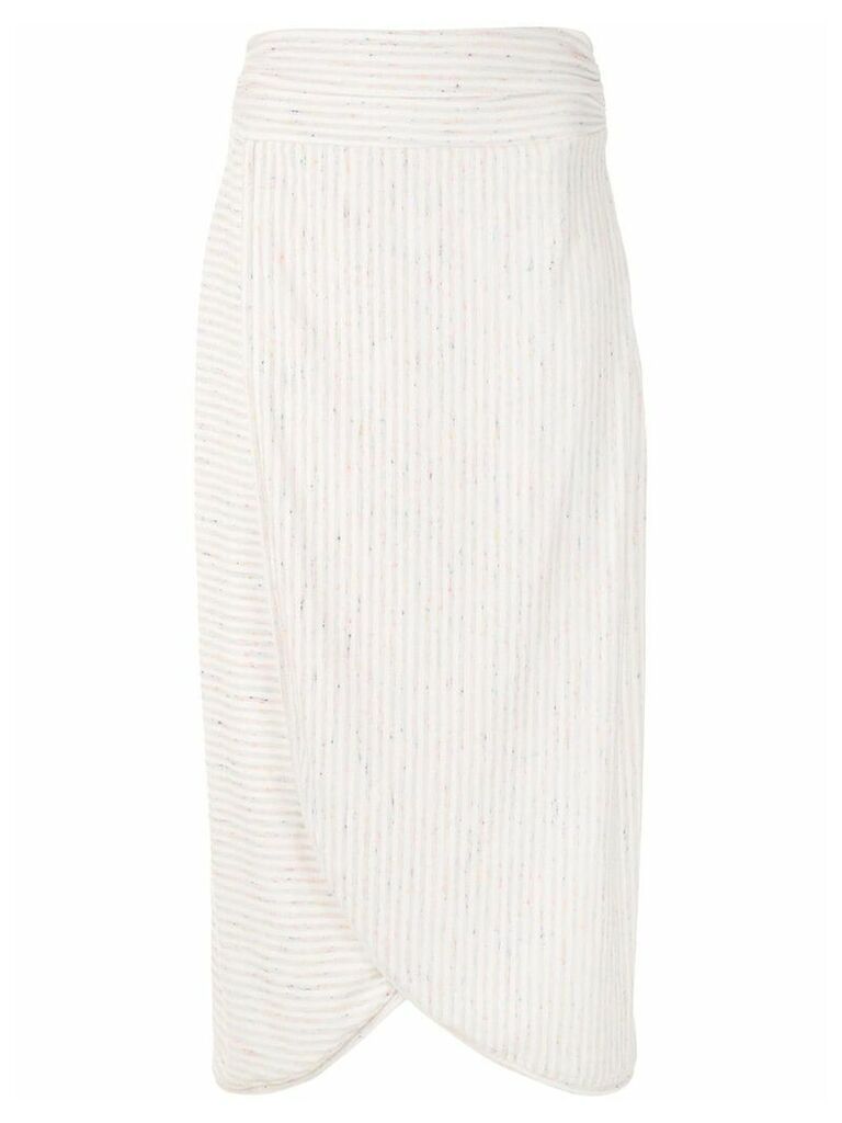 Framed Crispy midi skirt - White