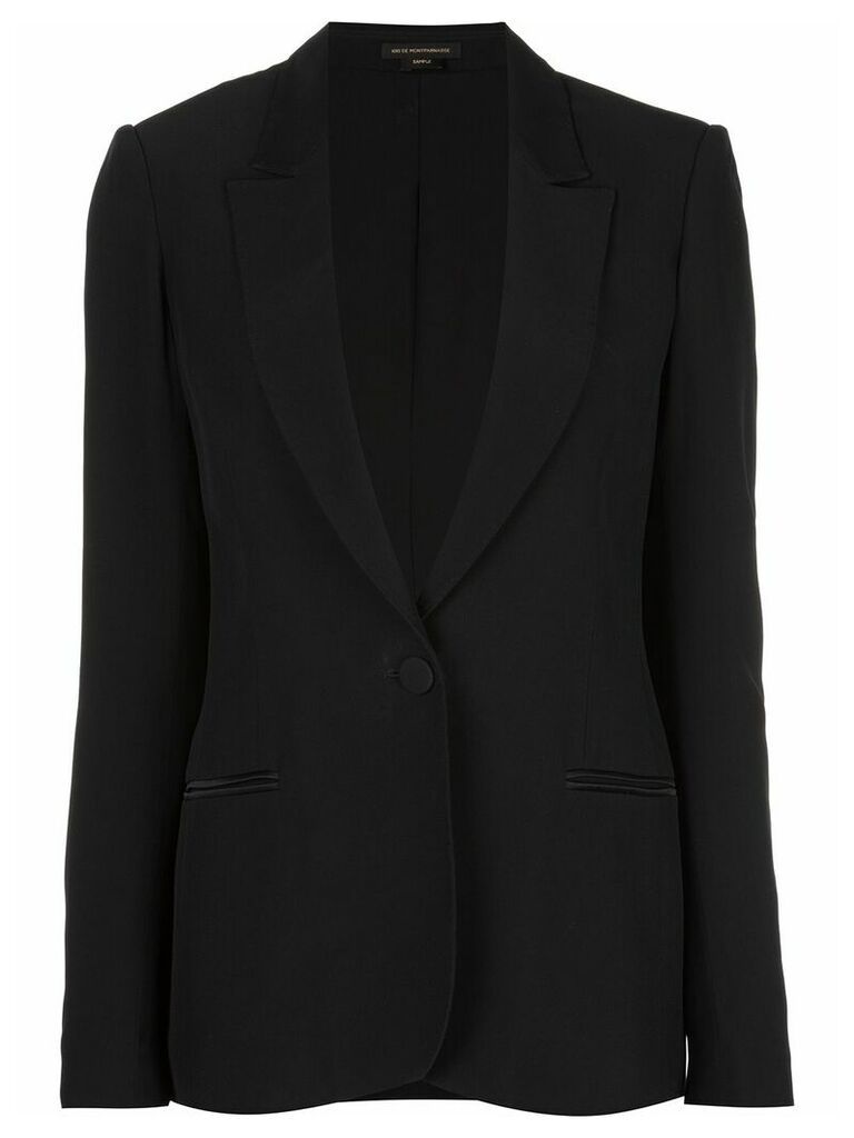 Kiki de Montparnasse silk lined tuxedo blazer - Black
