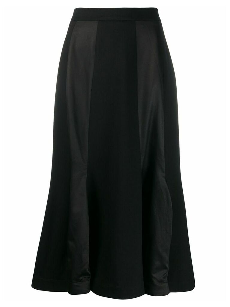 Aalto contrast panel skirt - Black