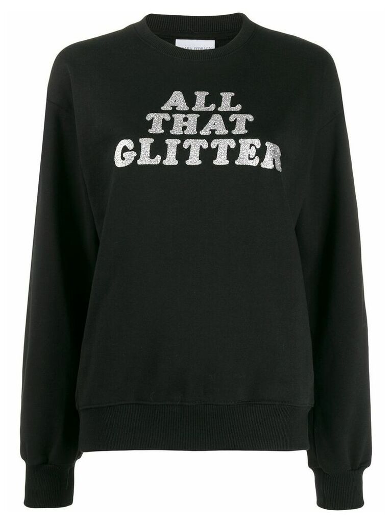 Chiara Ferragni All that glitter print sweatshirt - Black