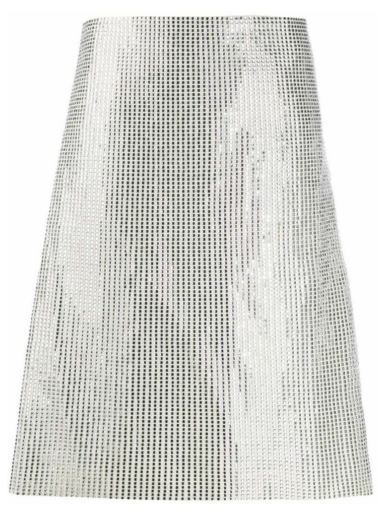 Bottega Veneta A-line embellished skirt - 9223 Toile+crystal gold