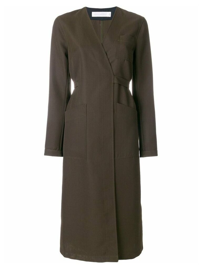Victoria Beckham belted coat - Green