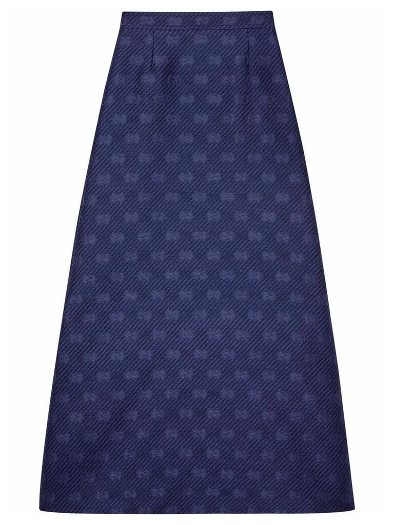 Gucci Diagonal GG stripe A-line skirt - Blue