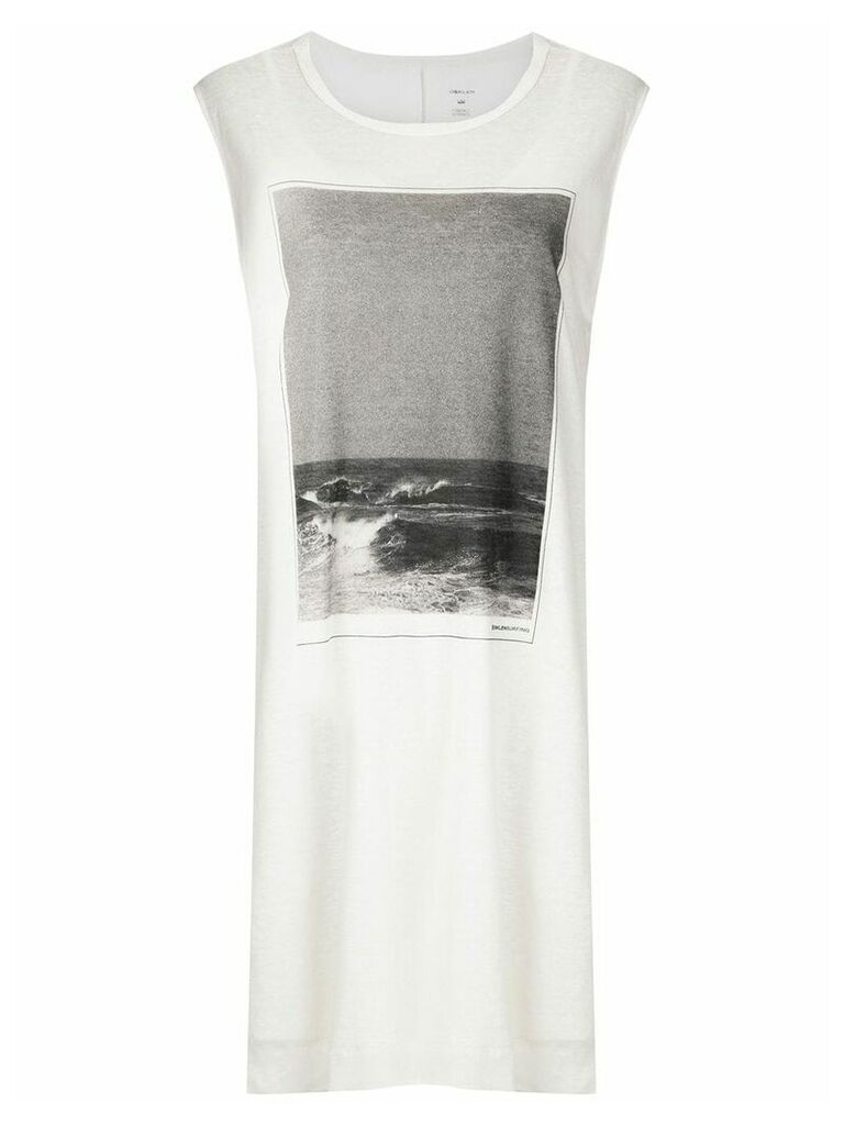 Osklen Onda print sleeveless dress - White