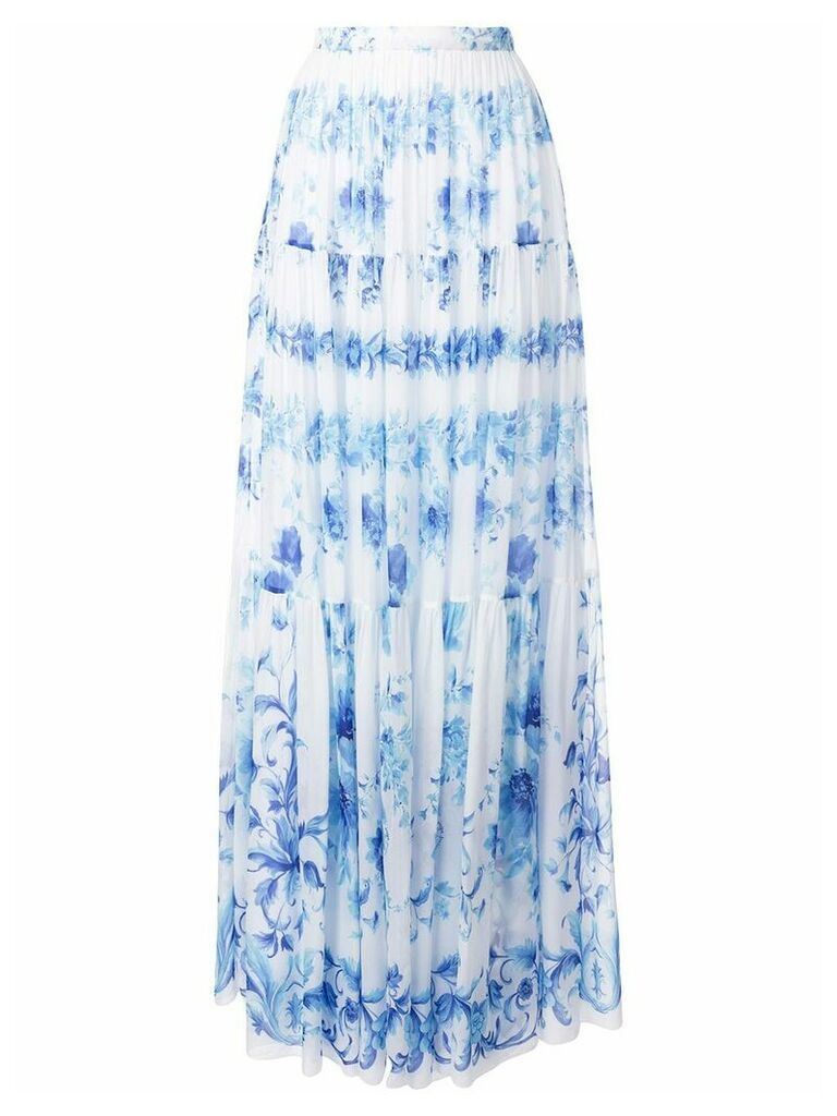 Ingie Paris high-waist floral pleated skirt - Blue