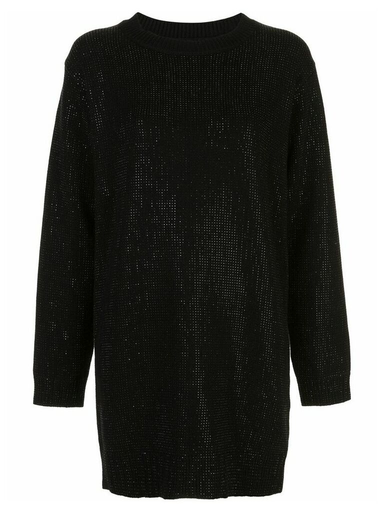 RtA sequin embroidered shift dress - Black