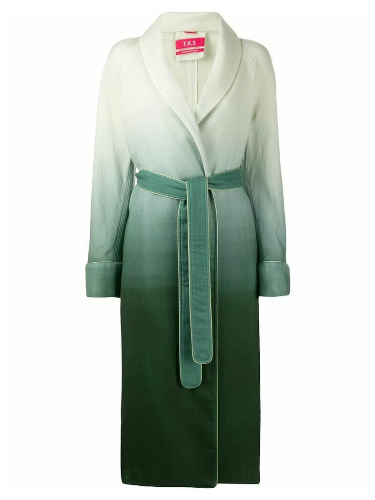 F.R.S For Restless Sleepers ombré-effect long coat - Green