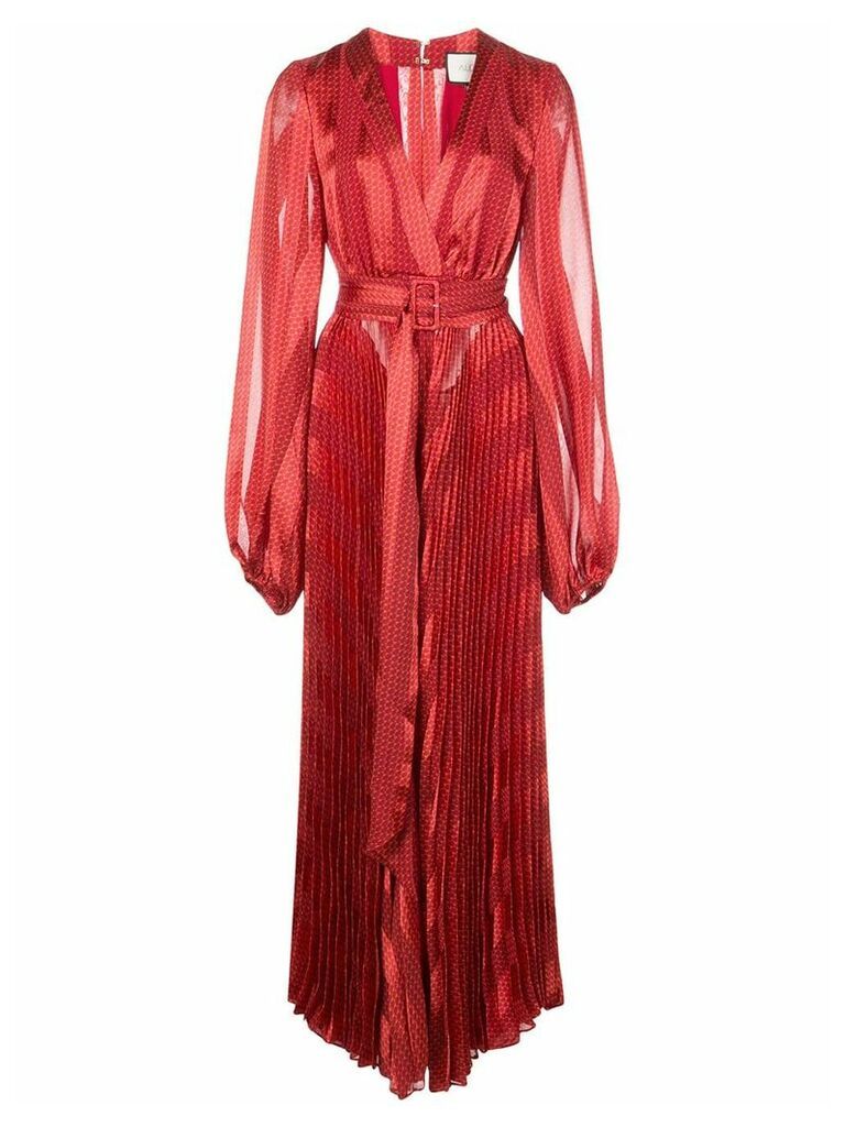 Alexis Salamo pleated dress - Red