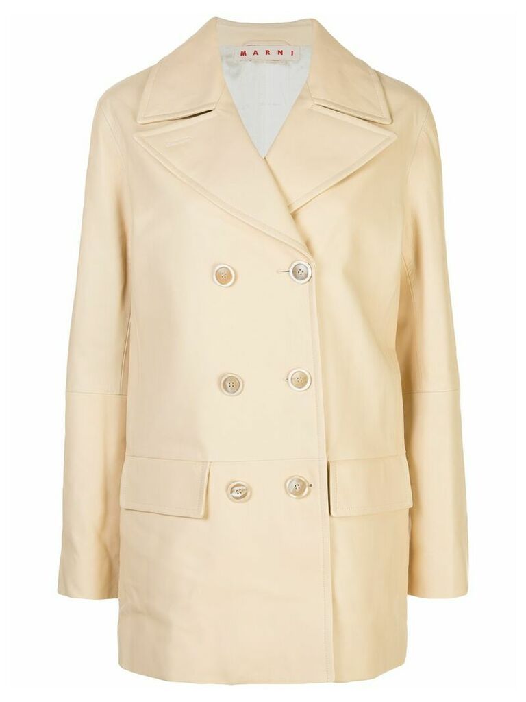 Marni double-breasted coat - NEUTRALS