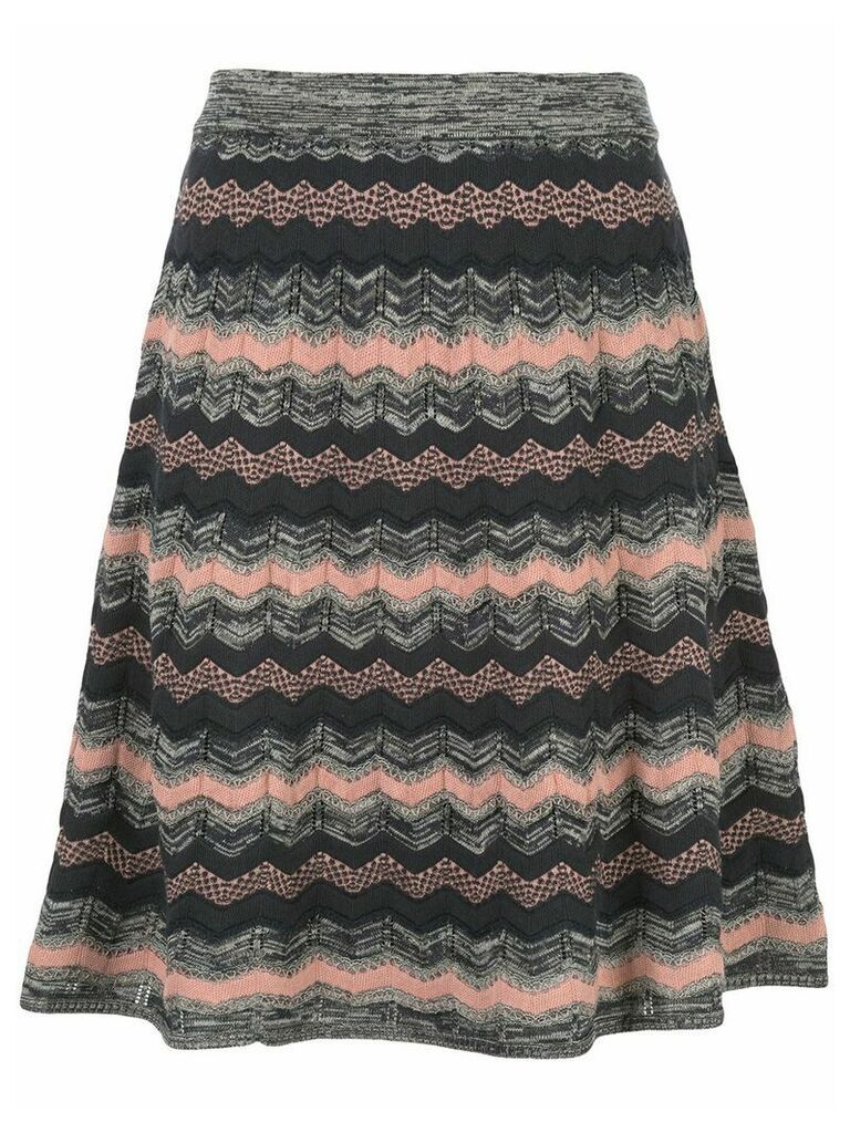 M Missoni fine knit striped skirt - Blue