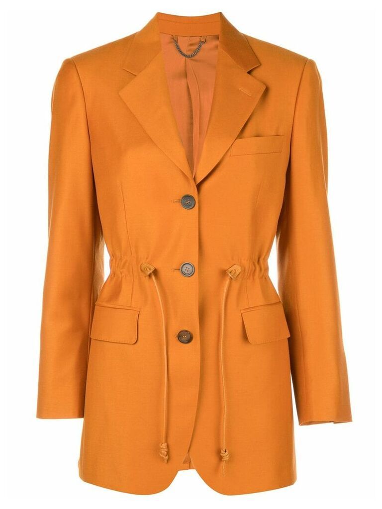 Salvatore Ferragamo drawstring waist tailored blazer - Orange