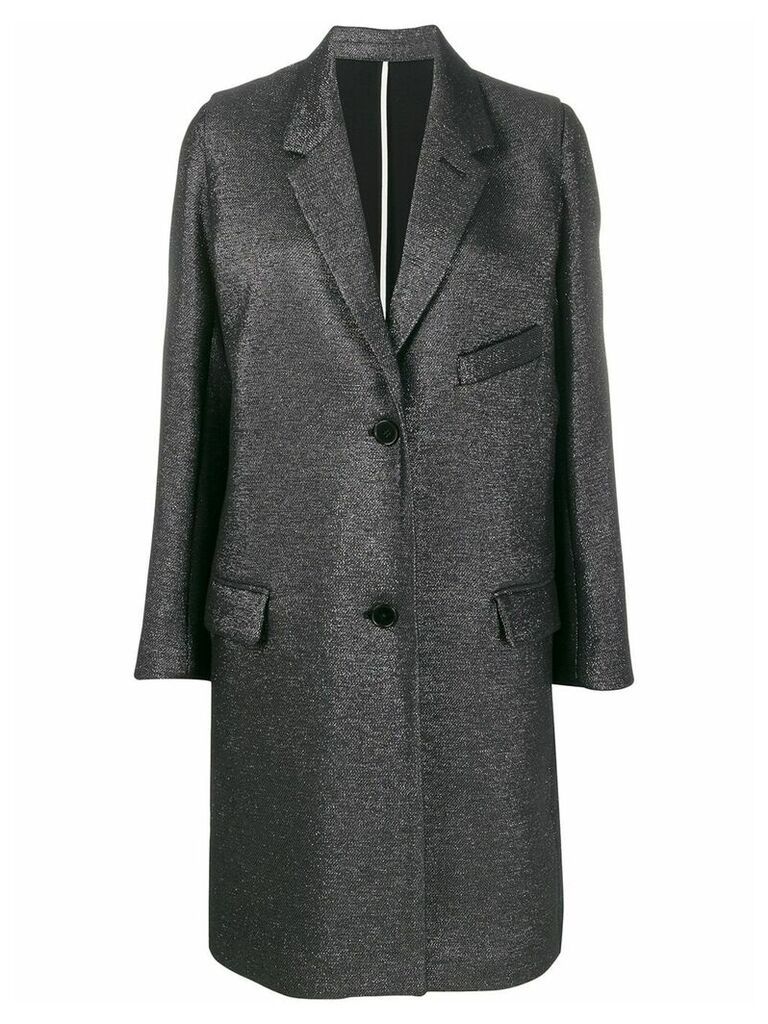 Zadig & Voltaire Marla lurex single breasted coat - Black