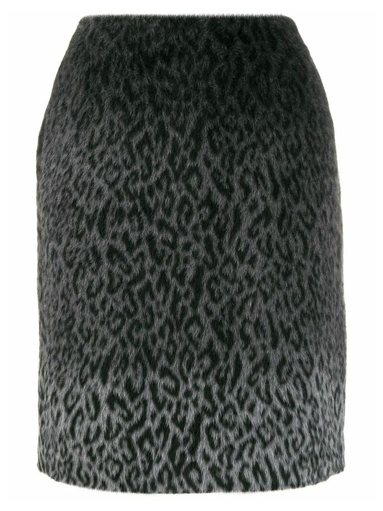 Karl Lagerfeld Karl x Carine brushed finish skirt - Grey