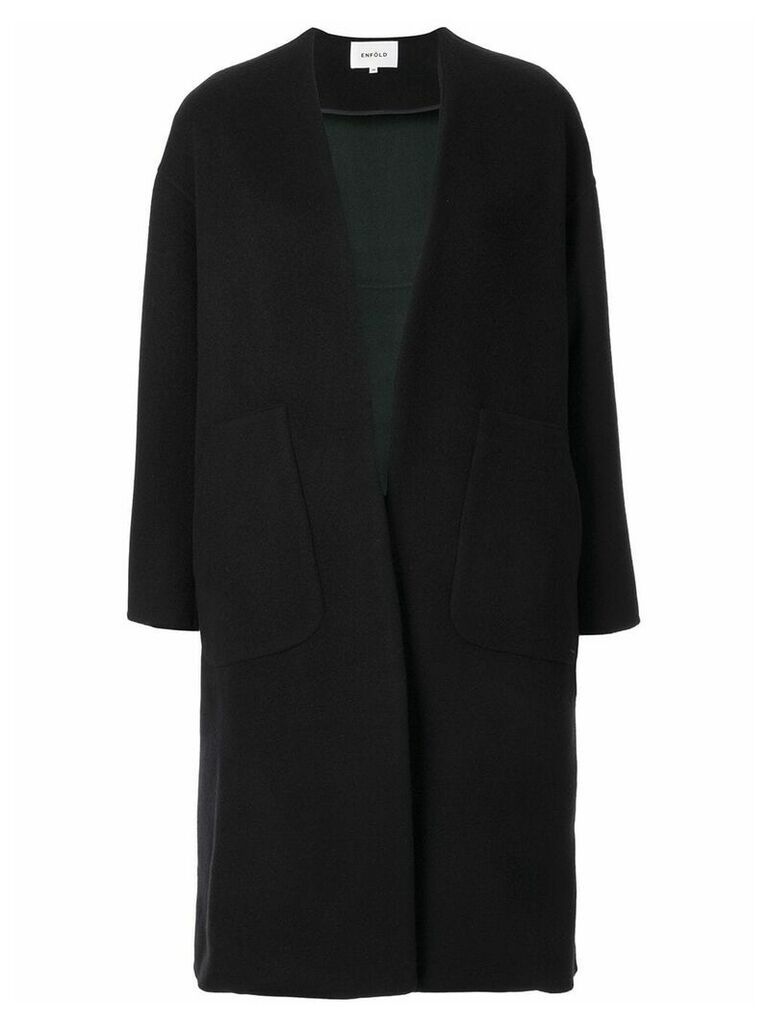 Enföld single-breasted oversized coat - Black
