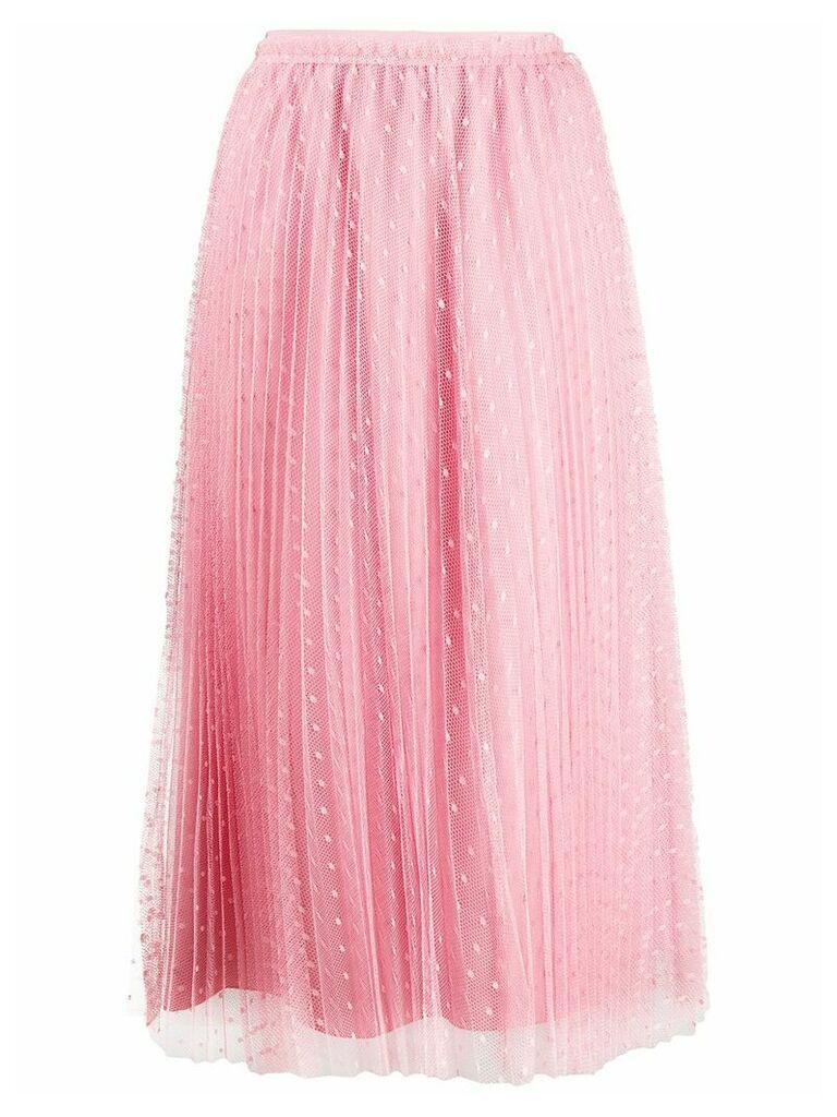 RedValentino mesh a-line skirt - PINK