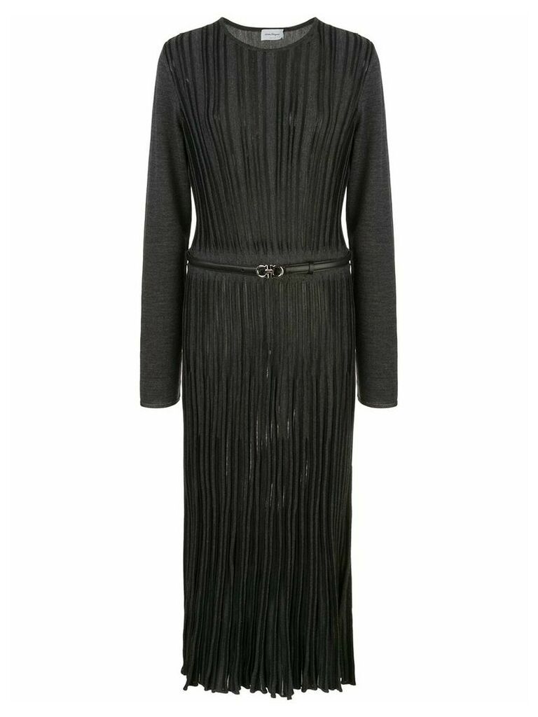 Salvatore Ferragamo pleated knit dress - Black