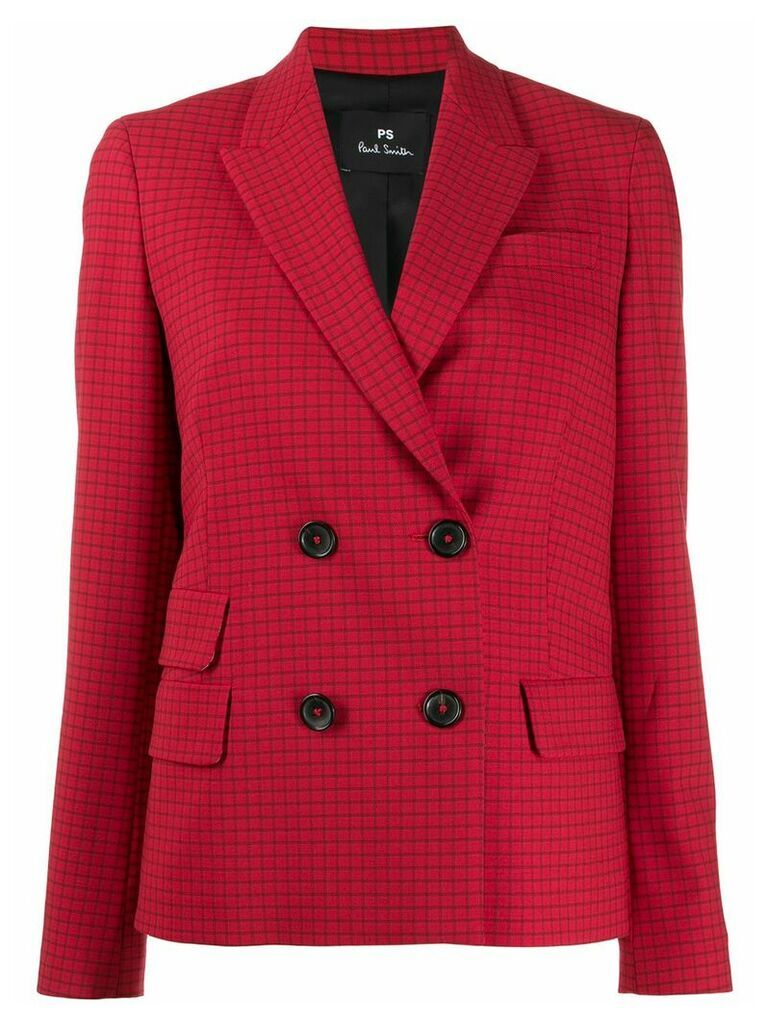 PS Paul Smith checkered double-breasted blazer