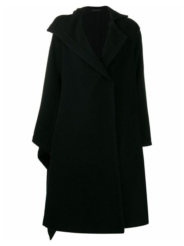 Yohji Yamamoto oversized wrap coat - Black