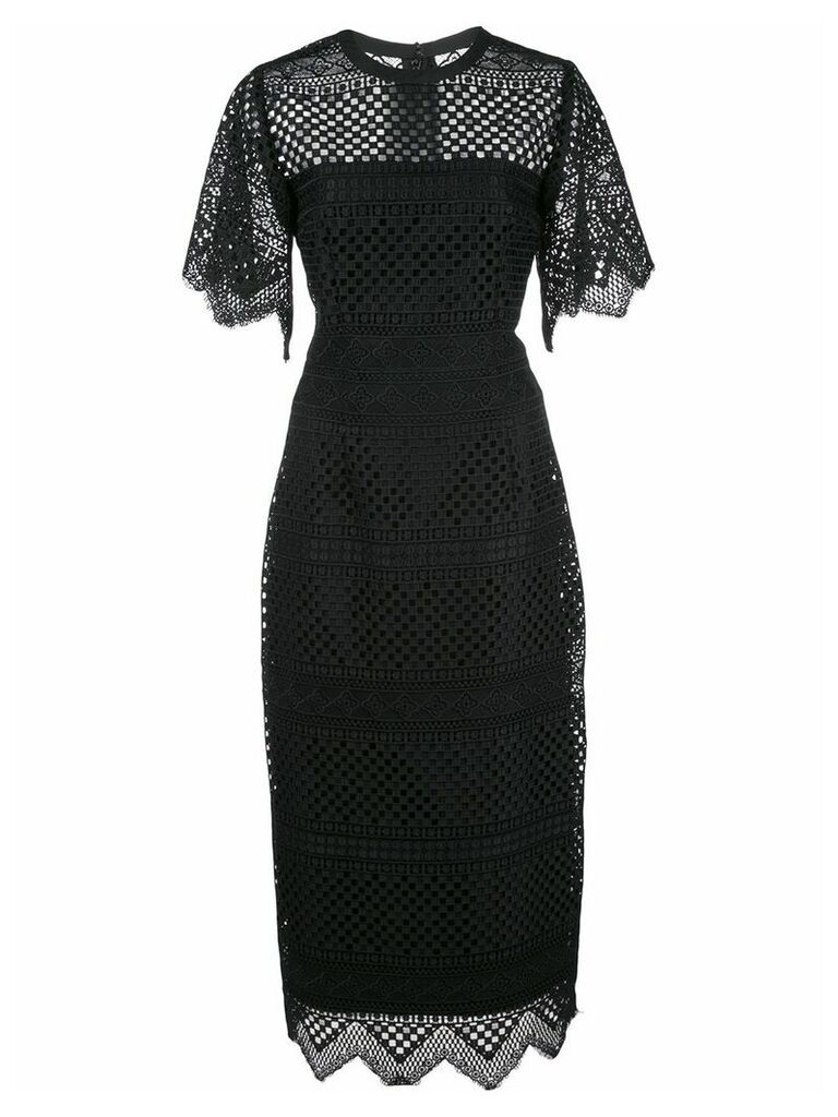 Carolina Herrera crochet midi sheath dress - Black