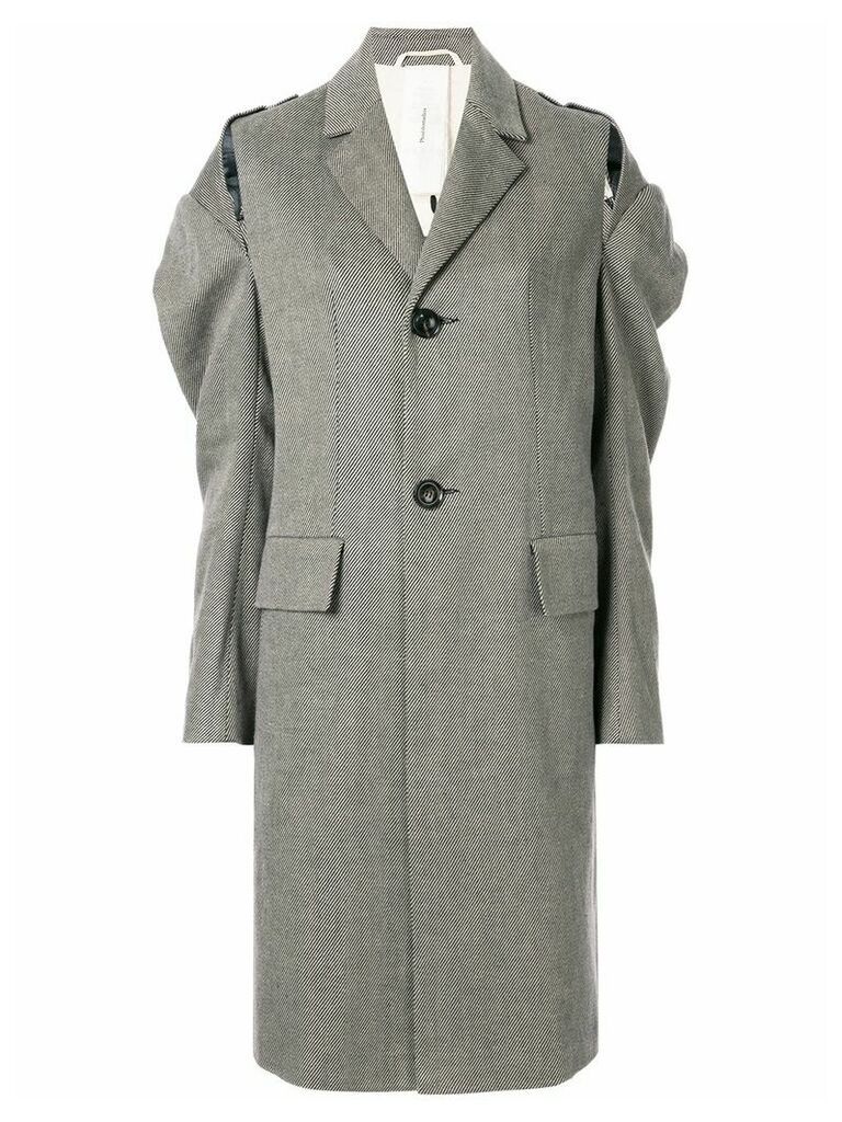 PHAEDO STUDIOS cut-out tailored coat - Grey